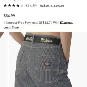 Dickies Hickory Stripe Carpenter Pants, NWT